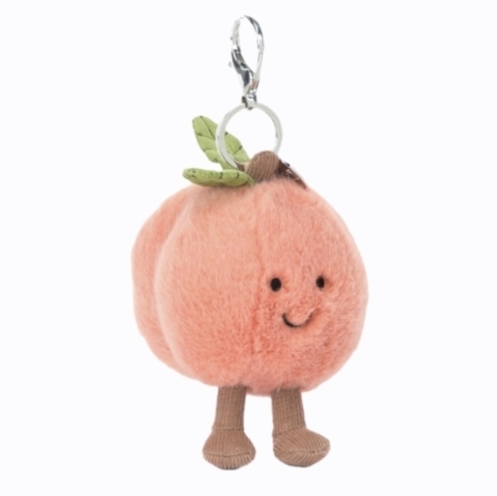 Jellycat Amuseabkes Peach Charm Soft & Plush 5.9x2.8x2.8" BNWT Authentic